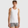 Tank top in organic stretch cotton