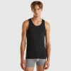 Tank top in organic stretch cotton