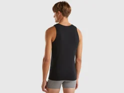 Tank top in organic stretch cotton
