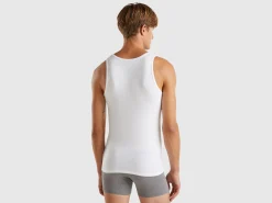 Tank top in organic stretch cotton