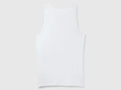 Tank top in organic stretch cotton
