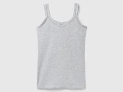 Tank top in super stretch organic cotton