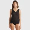 Tank top in viscose and wool blend