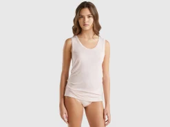 Tank top in viscose and wool blend