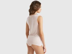 Tank top in viscose and wool blend