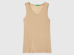 Tank top in viscose and wool blend