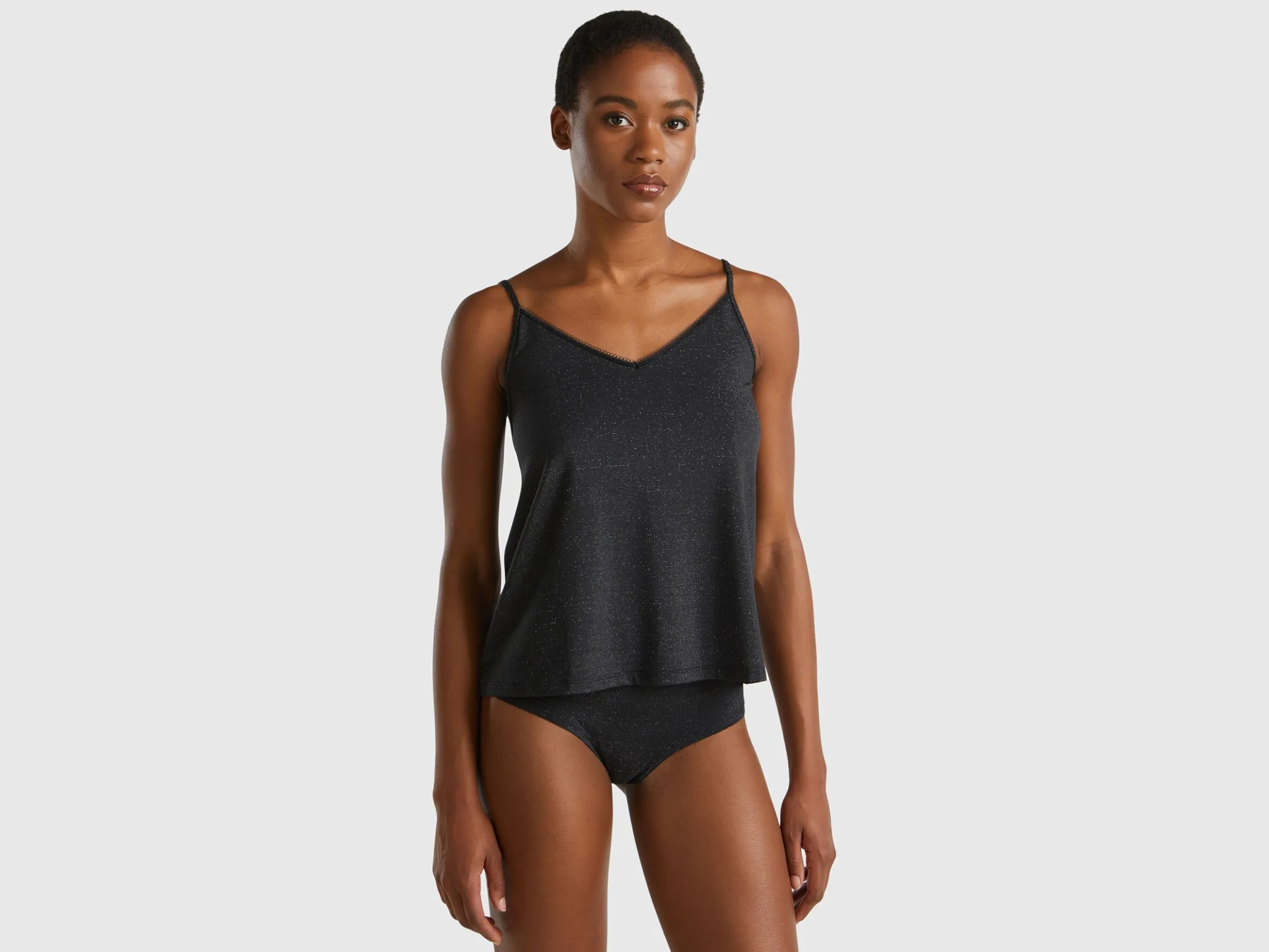 Tank top with lurex