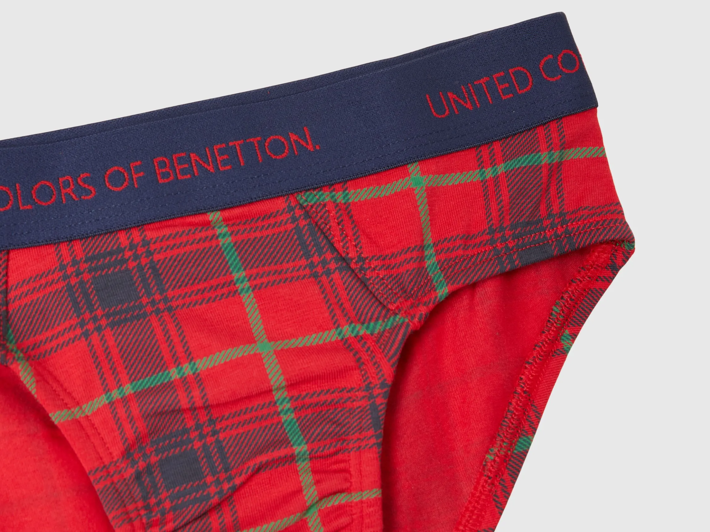 Tartan check briefs