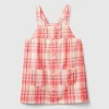 Tartan dungaree dress