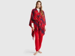Tartan jacquard cape