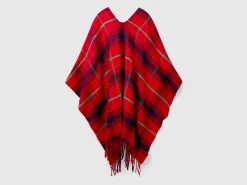 Tartan jacquard cape