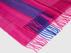 Tartan scarf in recycled fabric