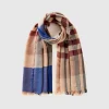 Tartan scarf in wool blend