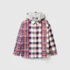Tartan shirt with hood