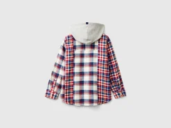 Tartan shirt with hood