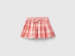 Tartan skirt with sash