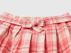 Tartan skirt with sash