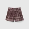 Tartan velvet Bermudas