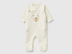 Teddy bear onesie with quilted look
