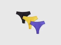 Three sports briefs in recycled fabric
