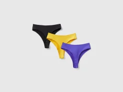 Three sports briefs in recycled fabric