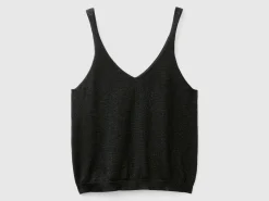 Top with V-neck and lurex