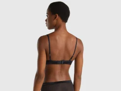 Triangle bra in glossy fabric