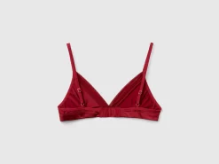 Triangle bra in glossy fabric