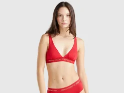 Triangle bra in stretch cotton