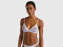Triangle bra with floral print