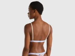 Triangle bra with floral print
