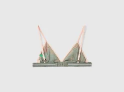 Triangle bra with floral print