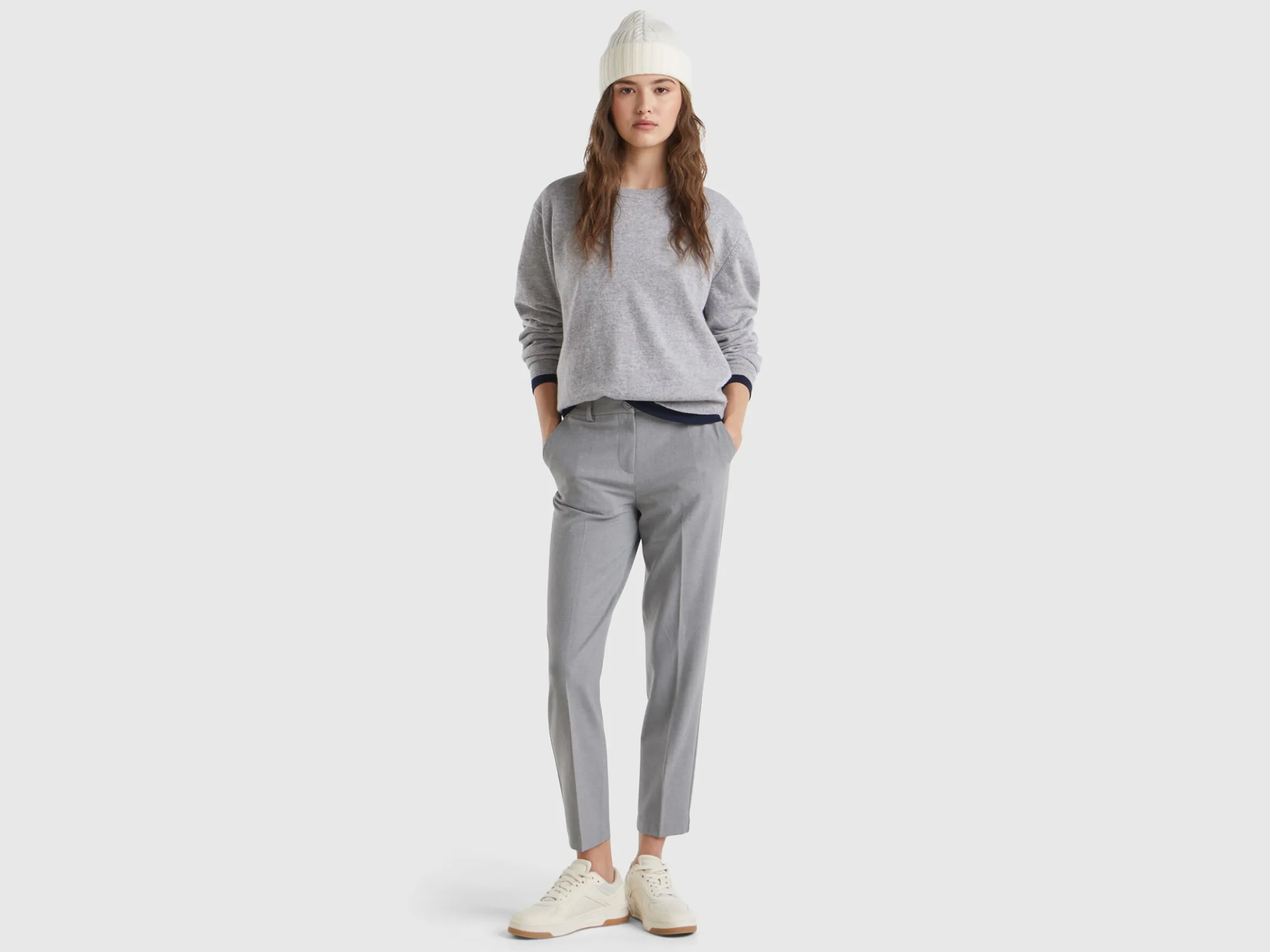 Trousers in fabric