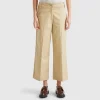 Trousers in stretch cotton with straight leg