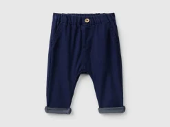 Trousers in stretch cotton blend