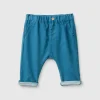 Trousers in stretch cotton blend