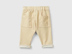Trousers in stretch cotton blend