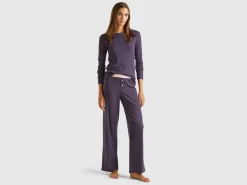 Trousers in stretch cotton blend