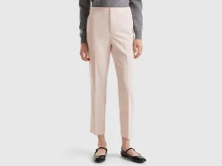 Trousers in stretch viscose blend