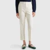 Trousers in stretch viscose blend