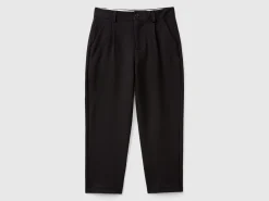 Trousers in stretch viscose blend