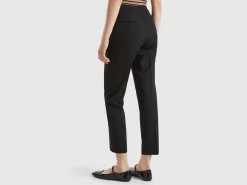 Trousers in stretch viscose blend