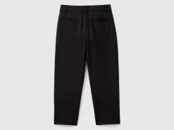 Trousers in stretch viscose blend