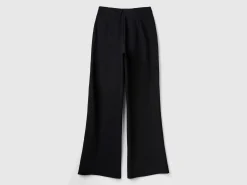 Trousers in stretch viscose blend