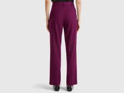 Trousers in wool and viscose blend