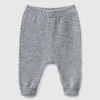 Trousers with cables in recycled wool blend