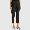 Trousers with cuff in stretch viscose blend