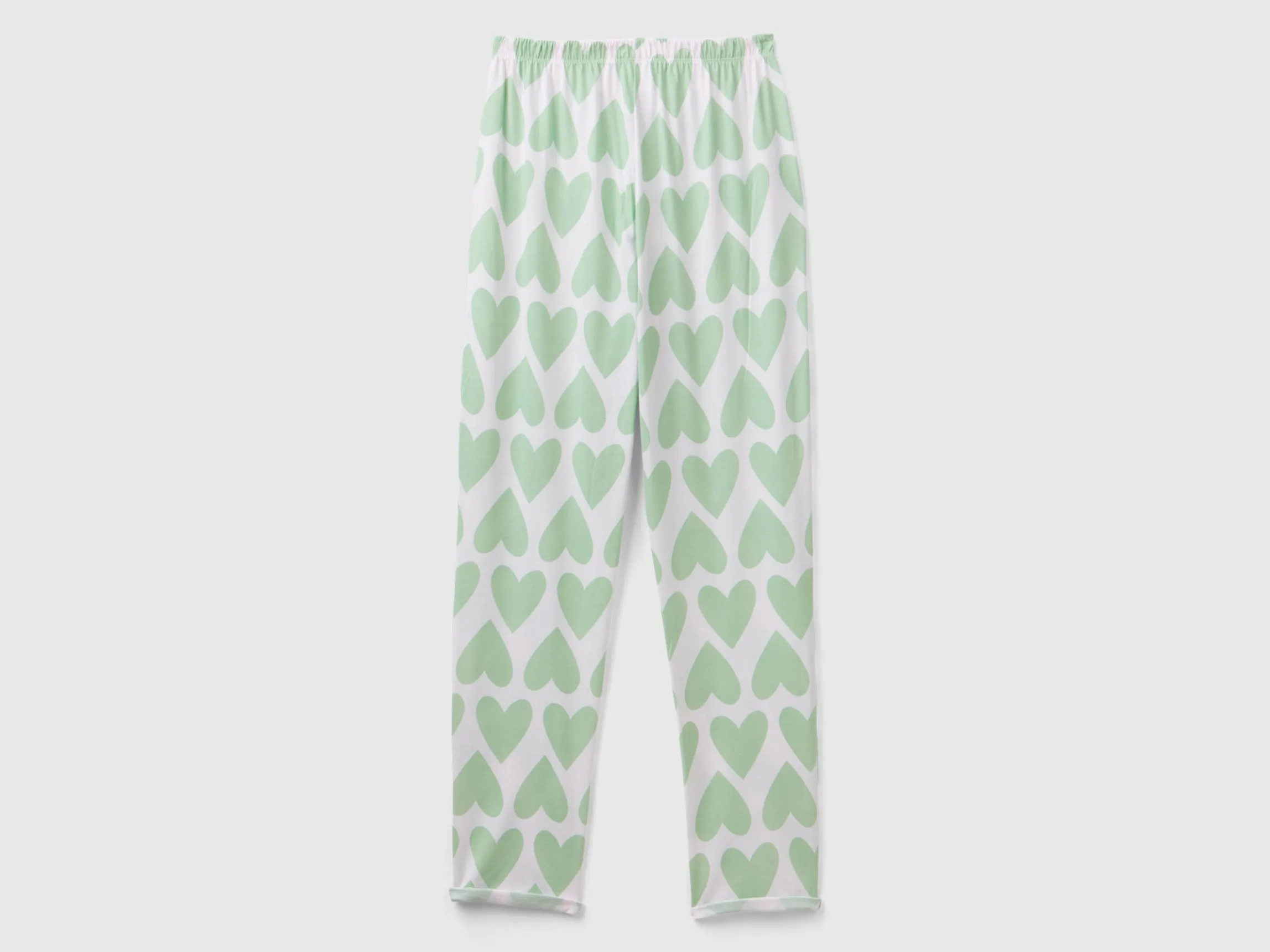 Trousers with heart print