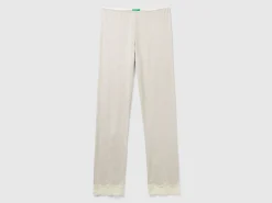Trousers with lace details
