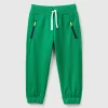 Trousers with print and drawstring